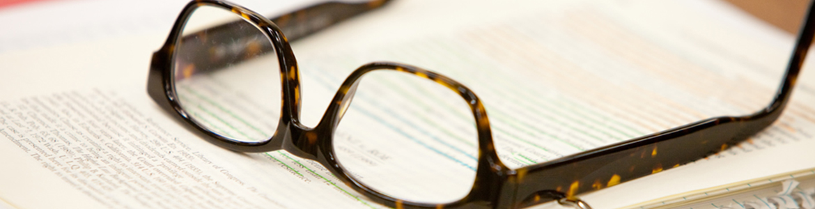 Glasses on Notebook