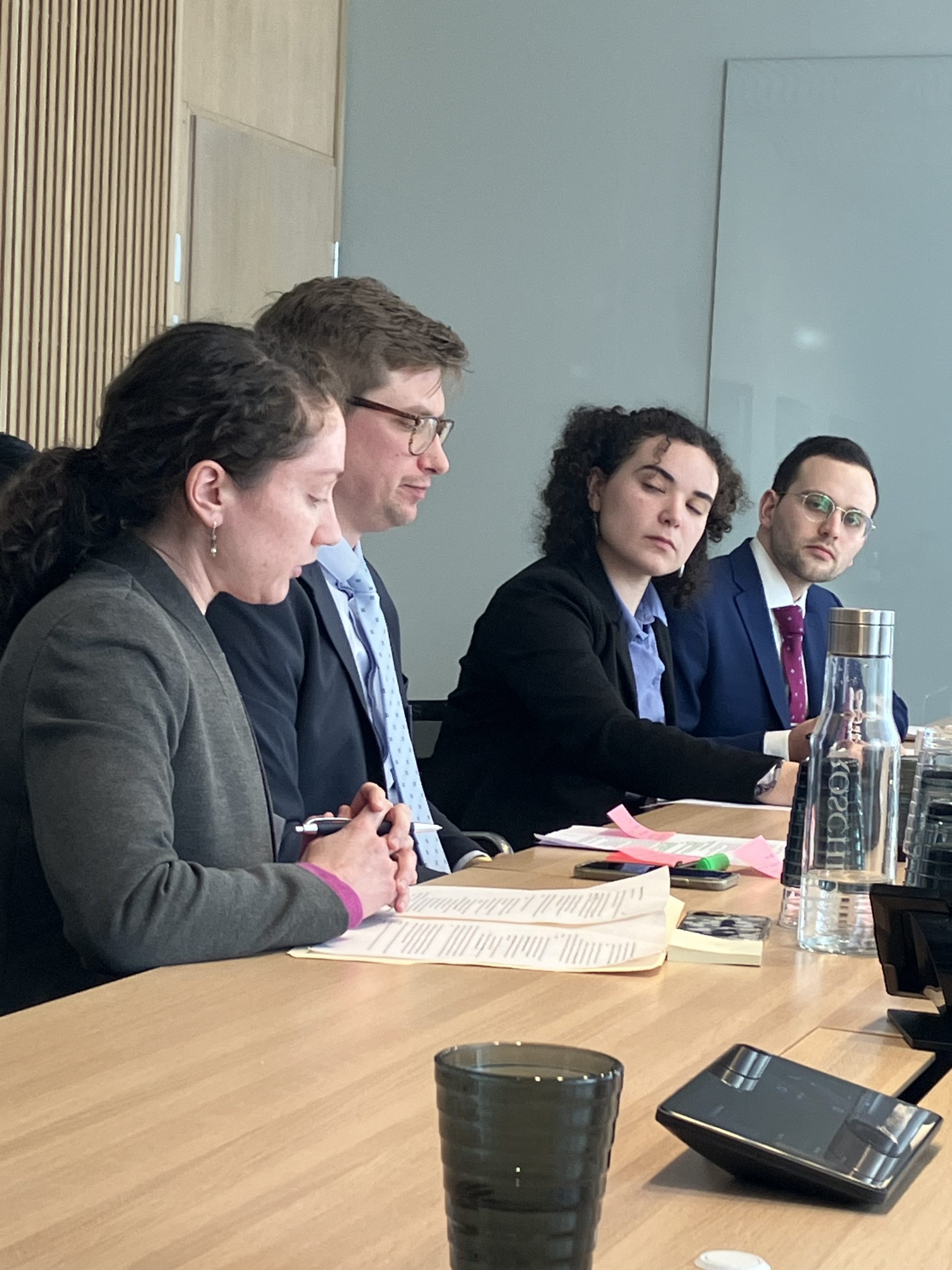 Photo of moot court team competing in Helsinki