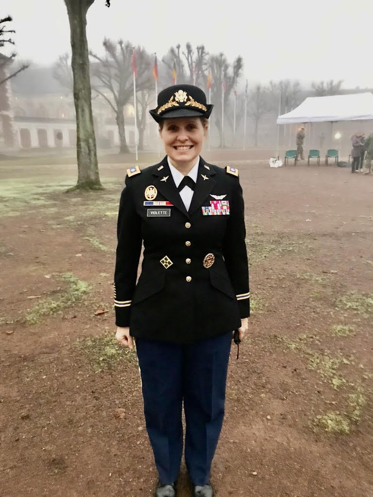 Photo of Violette in uniform
